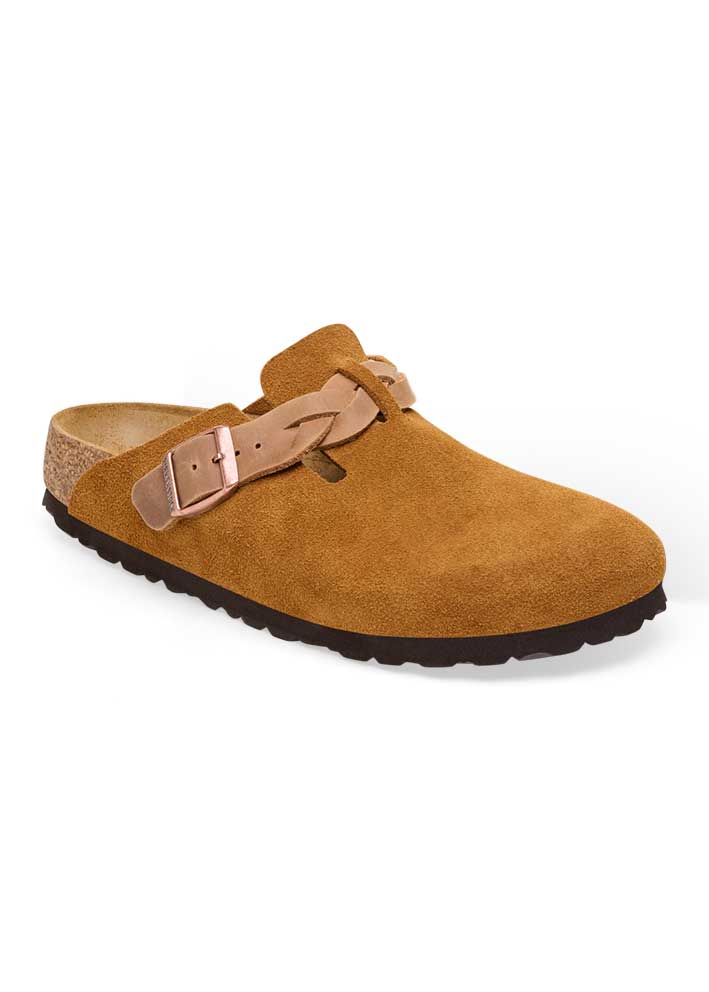 Birkenstock Boston Braided Suede 1026713 Mink