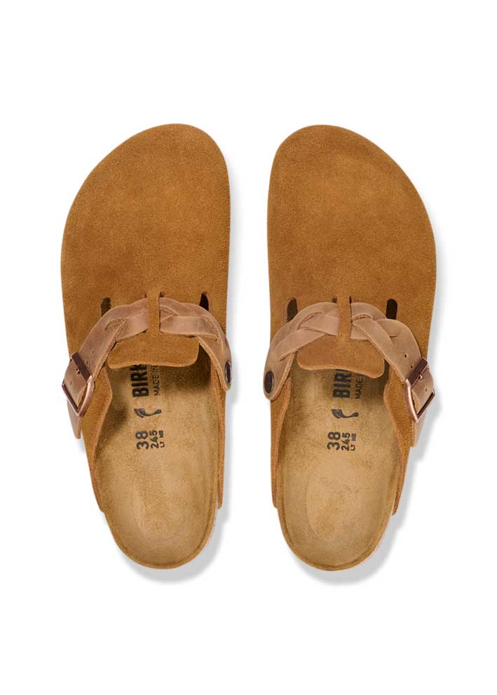 Birkenstock Boston Braided Suede 1026713 Mink