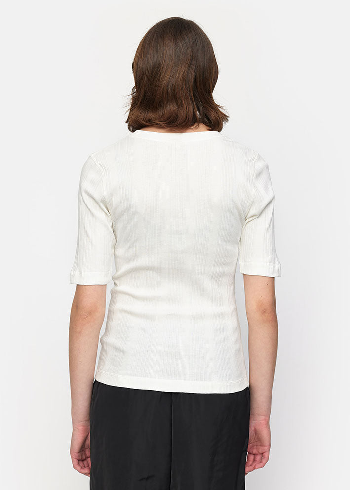 Esmé Studios Lotus 2/4 Sleeve Tee ES324-301 Snow White