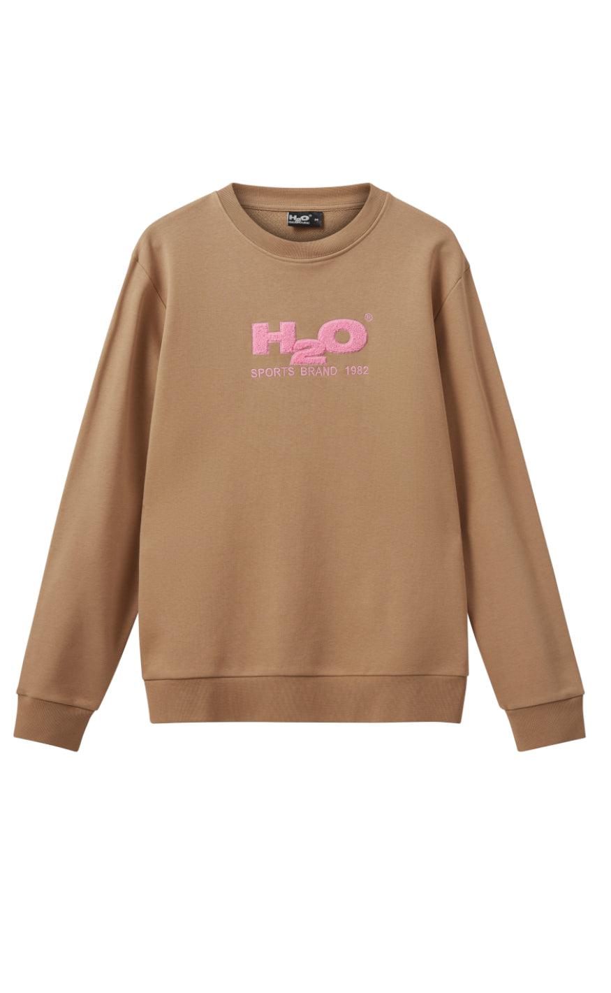 H2O Sweater - Logo Sweat O'Neck - Oak/Flamingo Levere