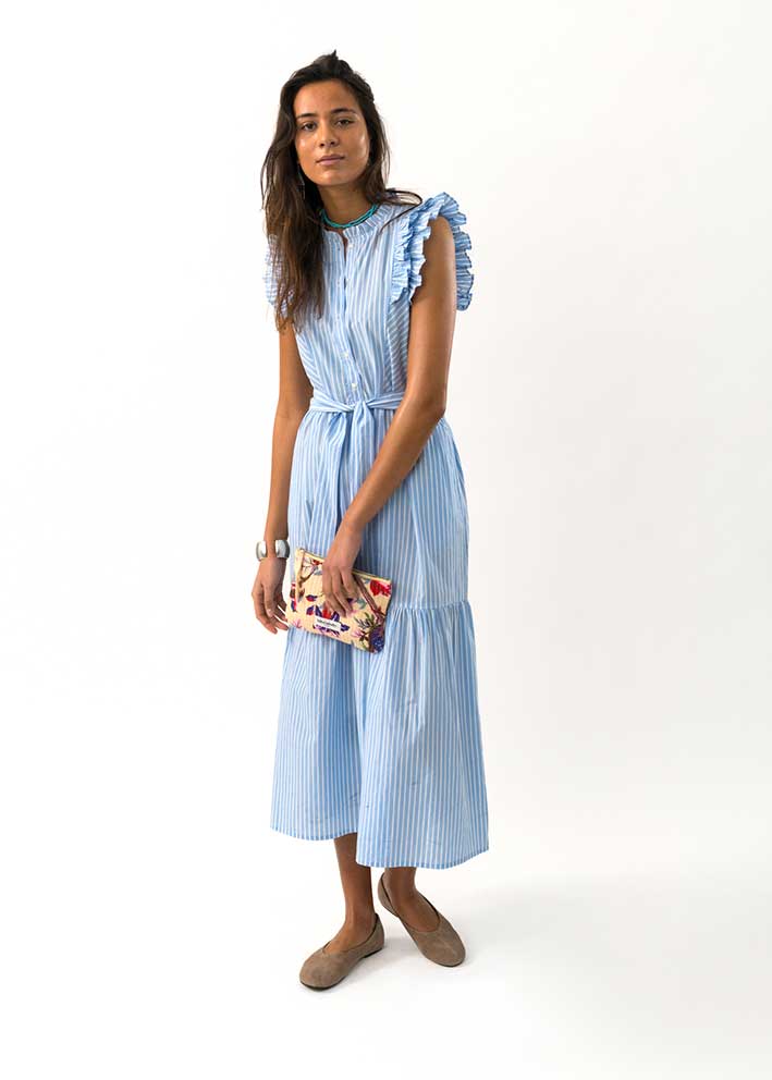 Lollys Laundry Harriet Maxi Kjole - Stripe Mode
