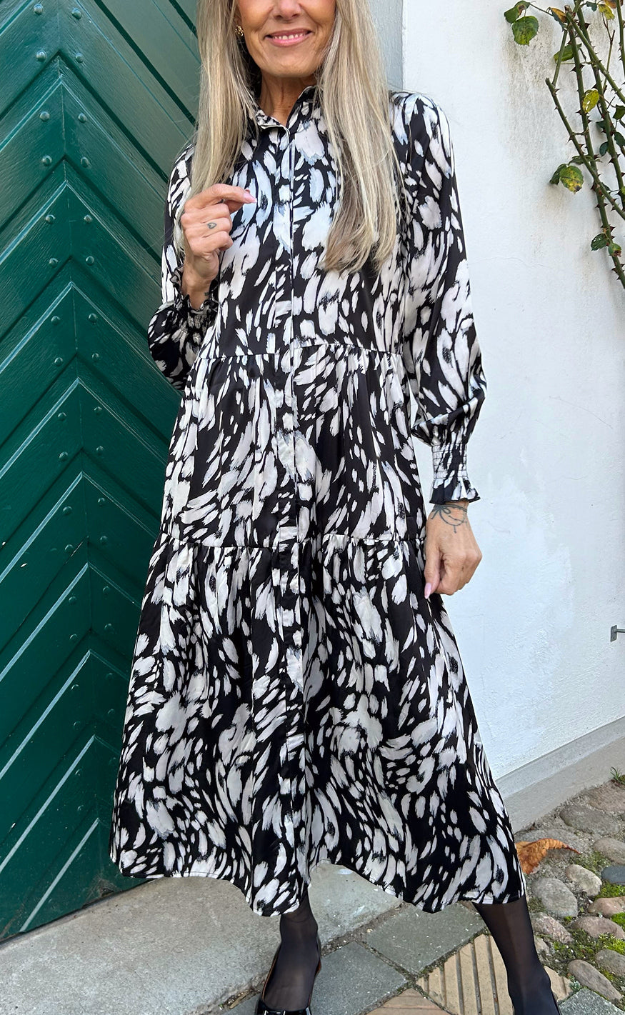 Say INA Copenhagen Kjole - Anna - Black / White Print