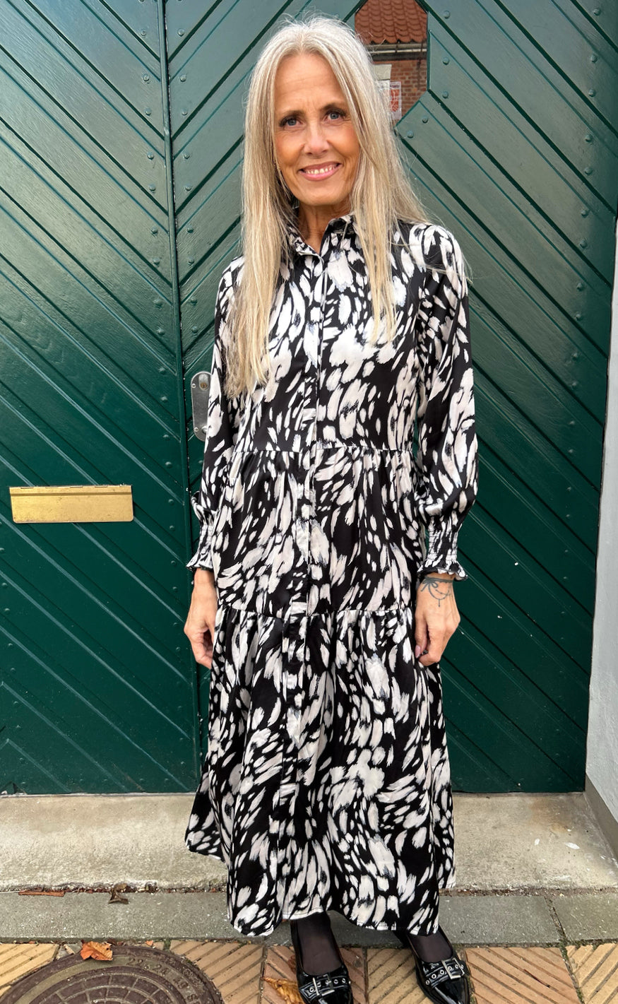 Say INA Copenhagen Kjole - Anna - Black / White Print