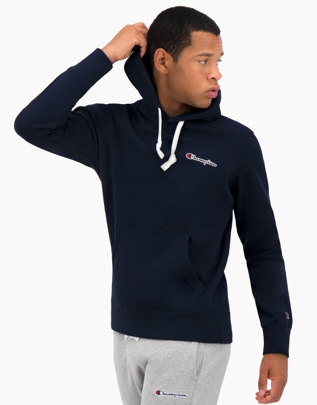 Champion Small Script Logo Fleece Hoodie