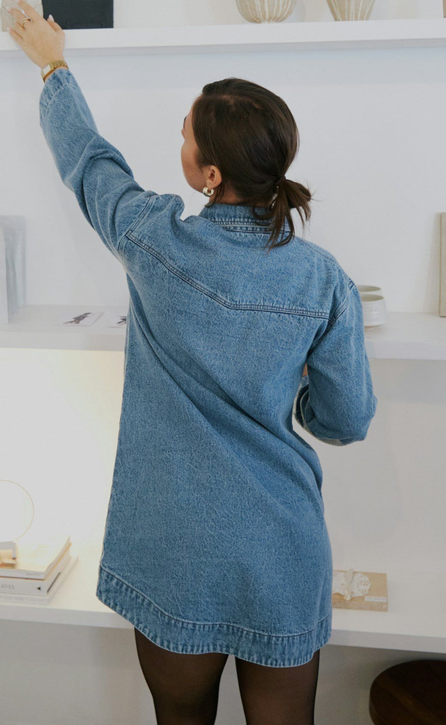 Neo Noir Kjole - Paras Denim - Smoke Blue Mode