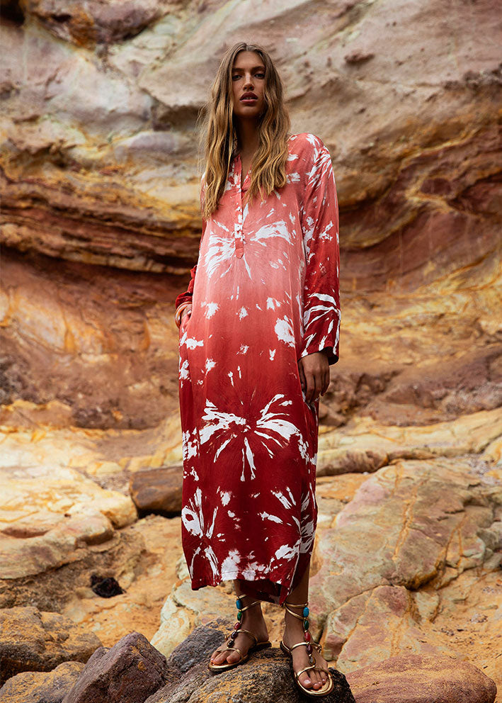 One Season Llew Maxi Kjole - Marrakesh Terracotta