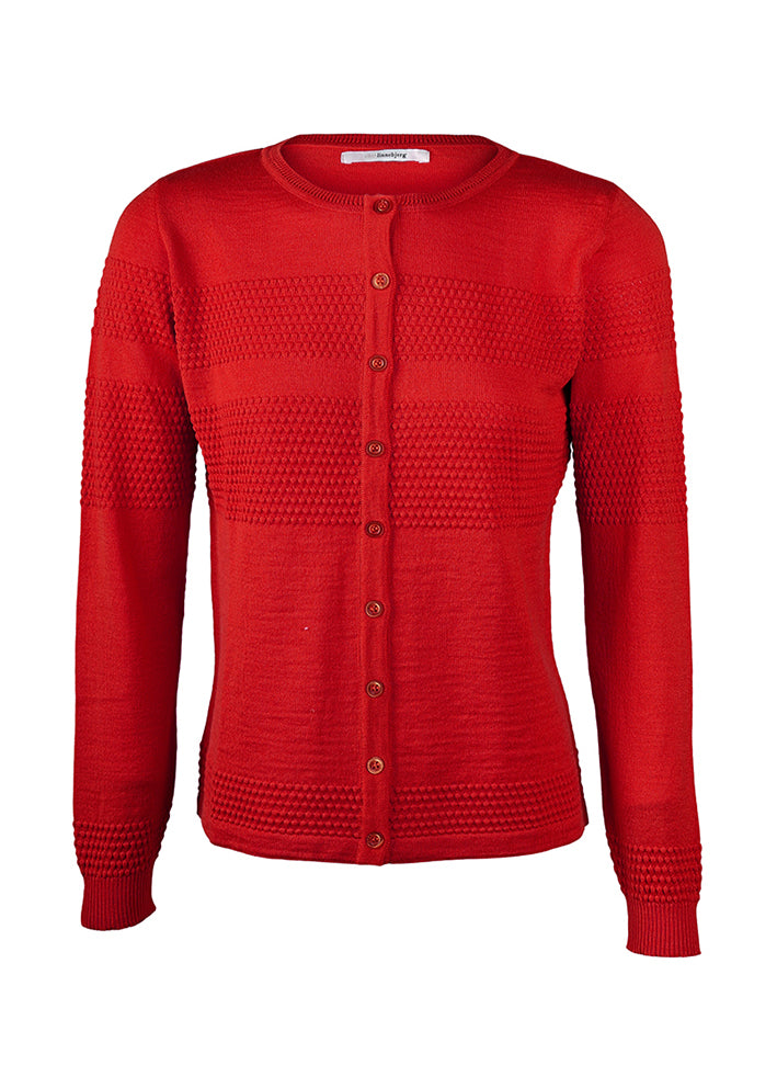 Sibin Linnebjerg Dita Cardigan - Red på udsalg