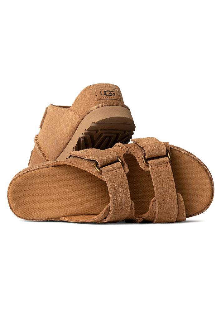 UGG Goldenstar Hi Slide Sandaler - Chestnut Rabat