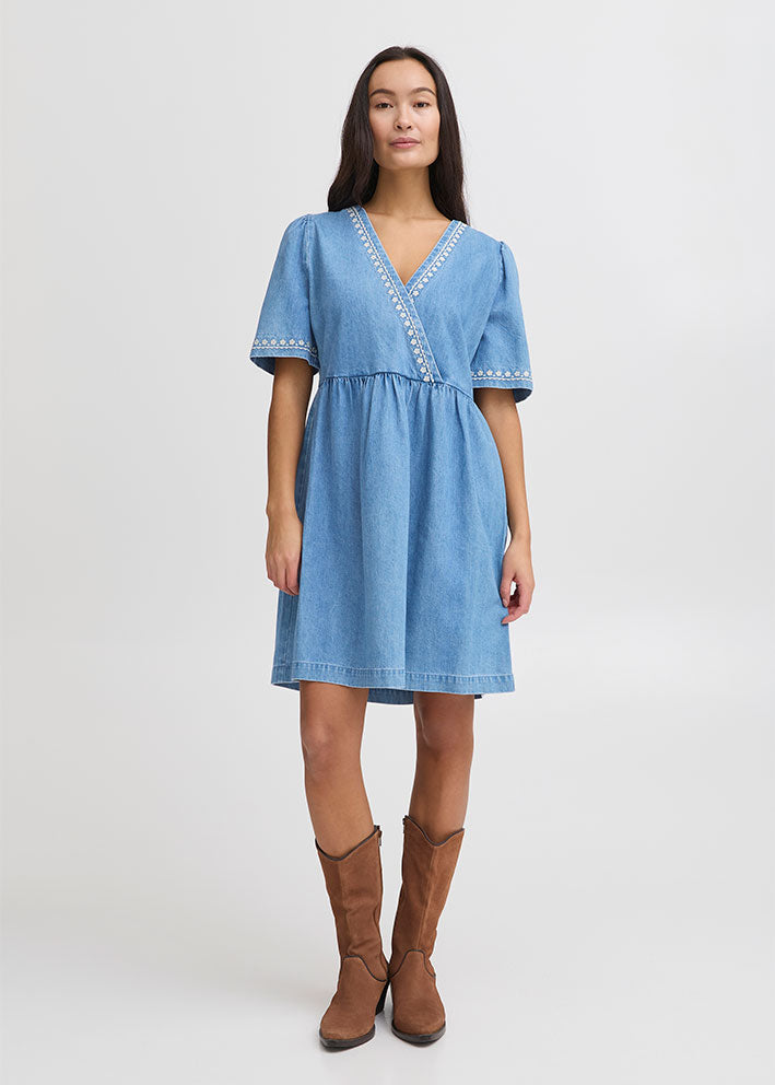 Atelier Rêve Tawny Denim Kjole - Light Blue Denim