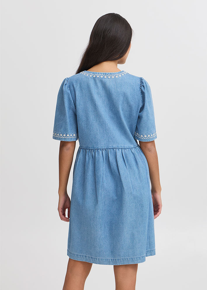 Atelier Rêve Tawny Denim Kjole - Light Blue Denim