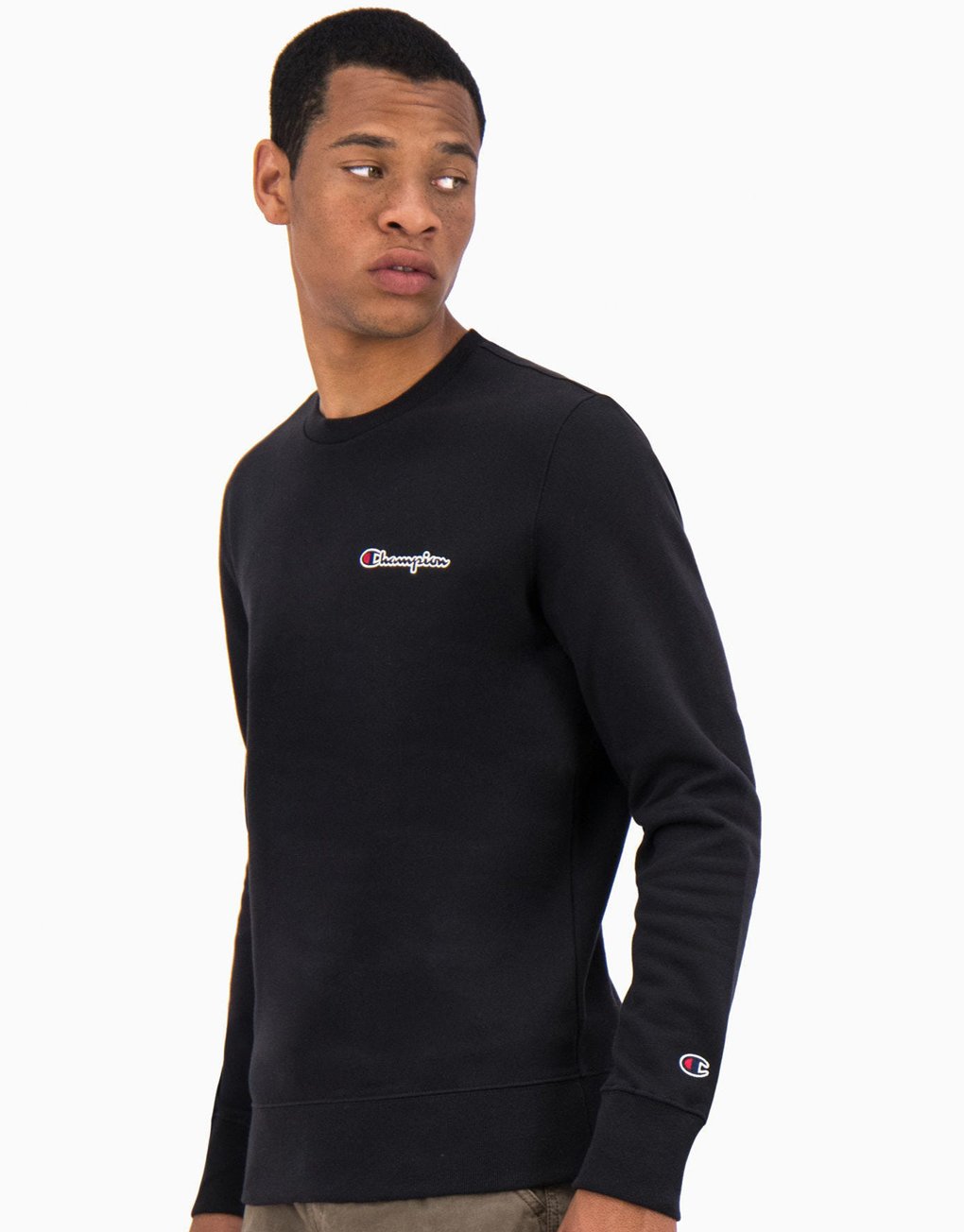 Champion Satin Stitch Small Script Logo Fleece Sweatshirt