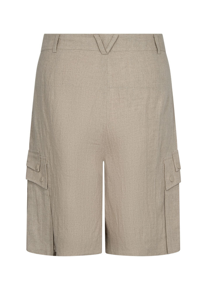 Copenhagen Muse Natuli Hør Shorts - Oyster Gray Online Hot Salg