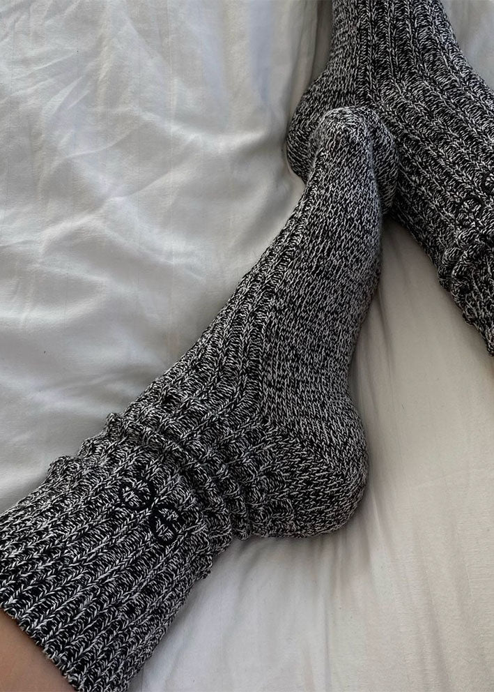 Esmé Studios Zuko Socks 2-pack Strømper - Black Mélange på udsalg