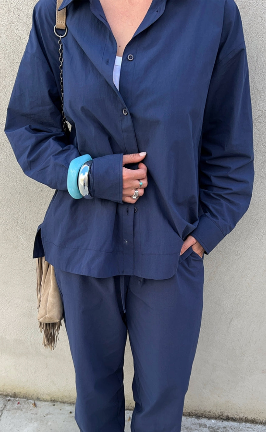 Freequent Skjorte - Jally - Navy/Blazer