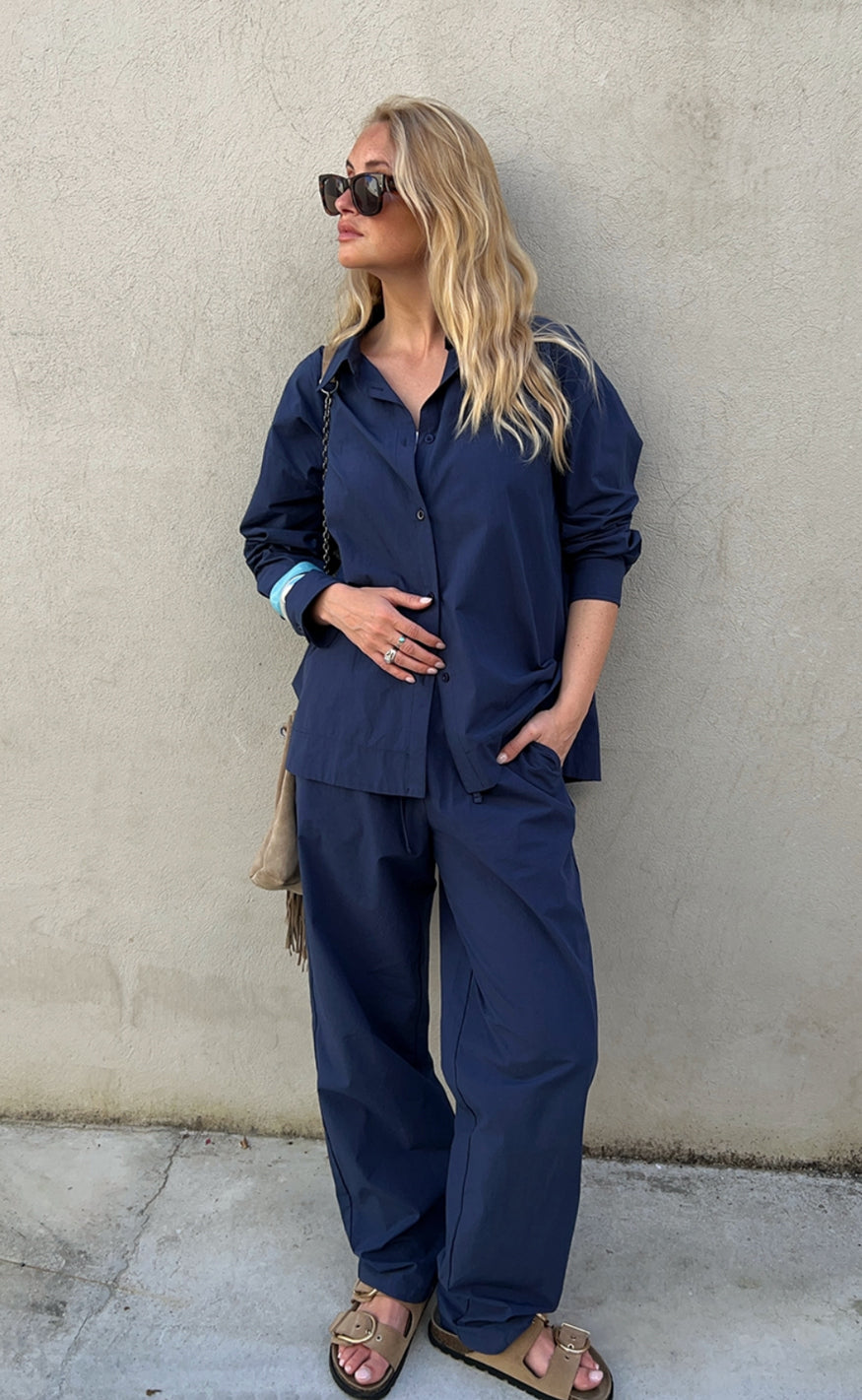 Freequent Skjorte - Jally - Navy/Blazer