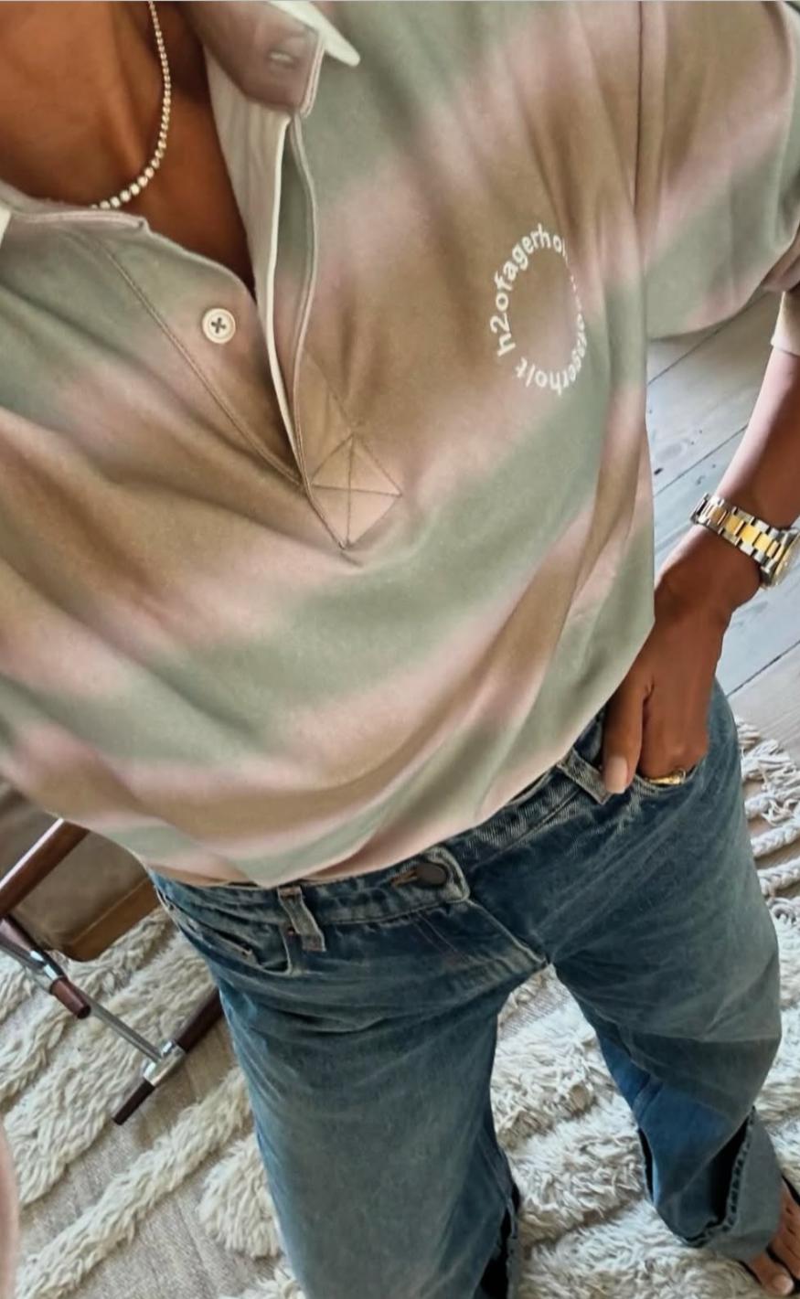H2O Fagerholt Bluse - Cash Polo - Dusty Multi Spray
