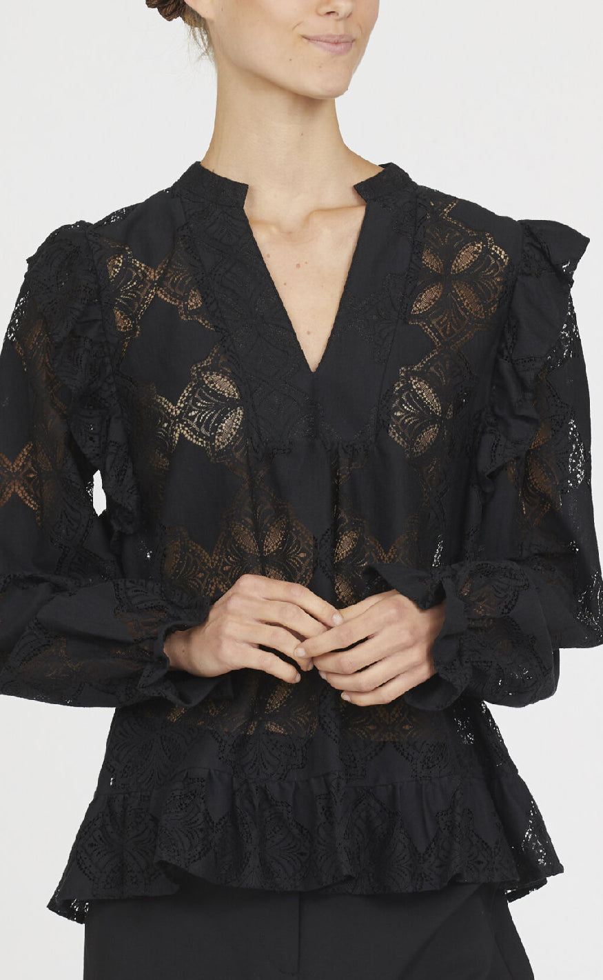 Love & Divine Bluse - Love1234 - Black Lace Levere