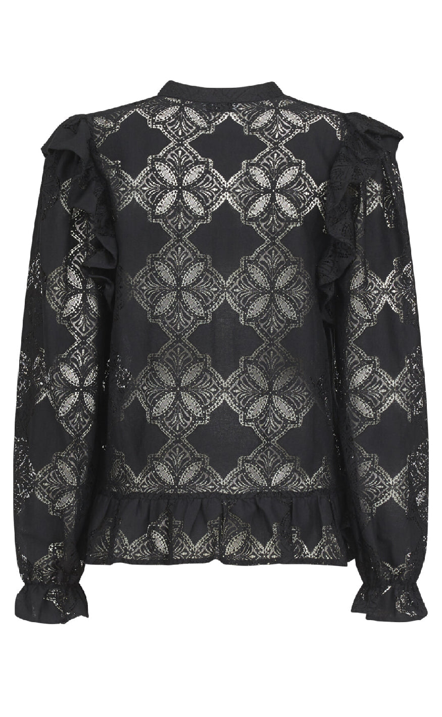 Love & Divine Bluse - Love1234 - Black Lace Levere