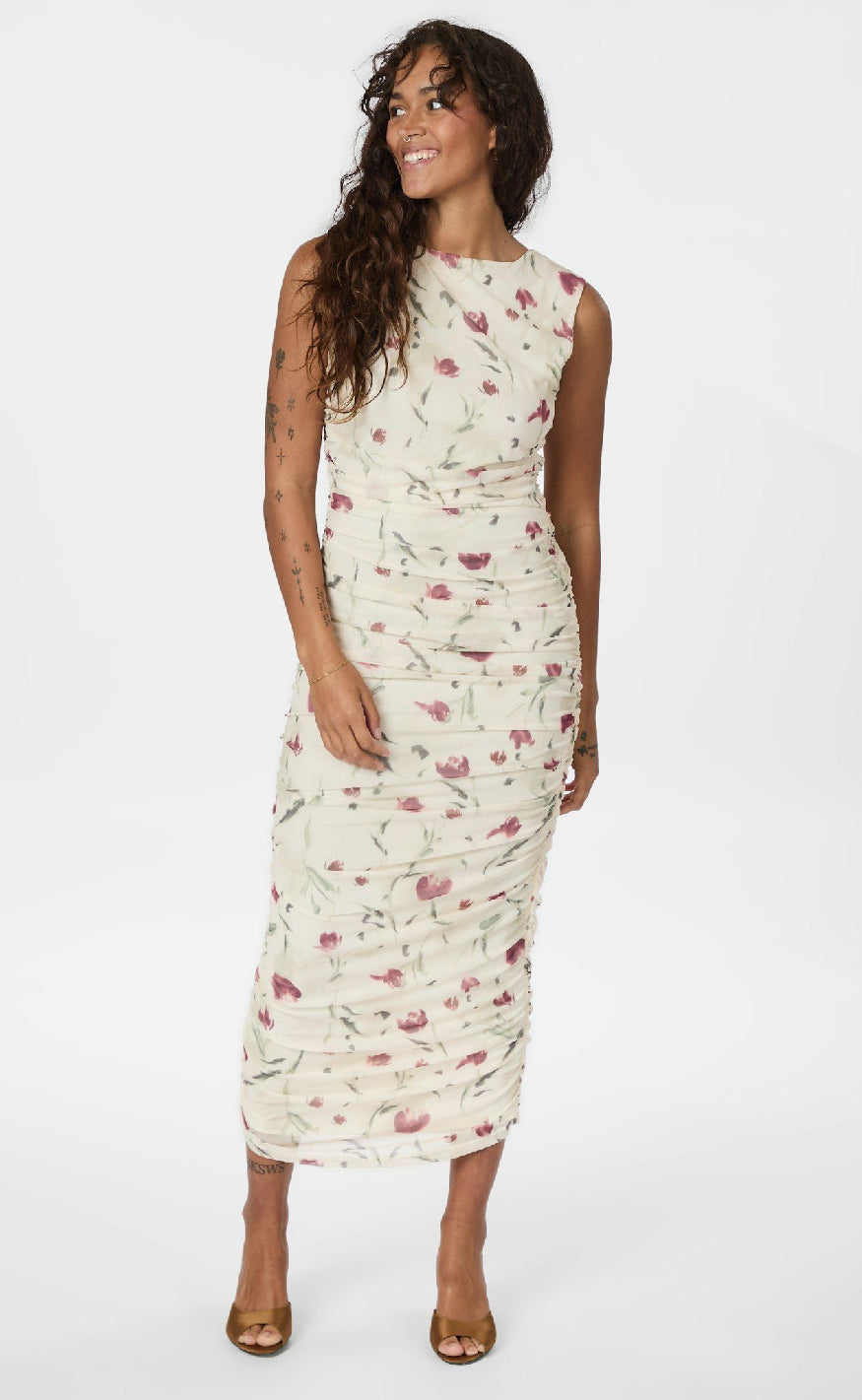 Neo Noir Kjole - Corilina Artist Mesh - Creme