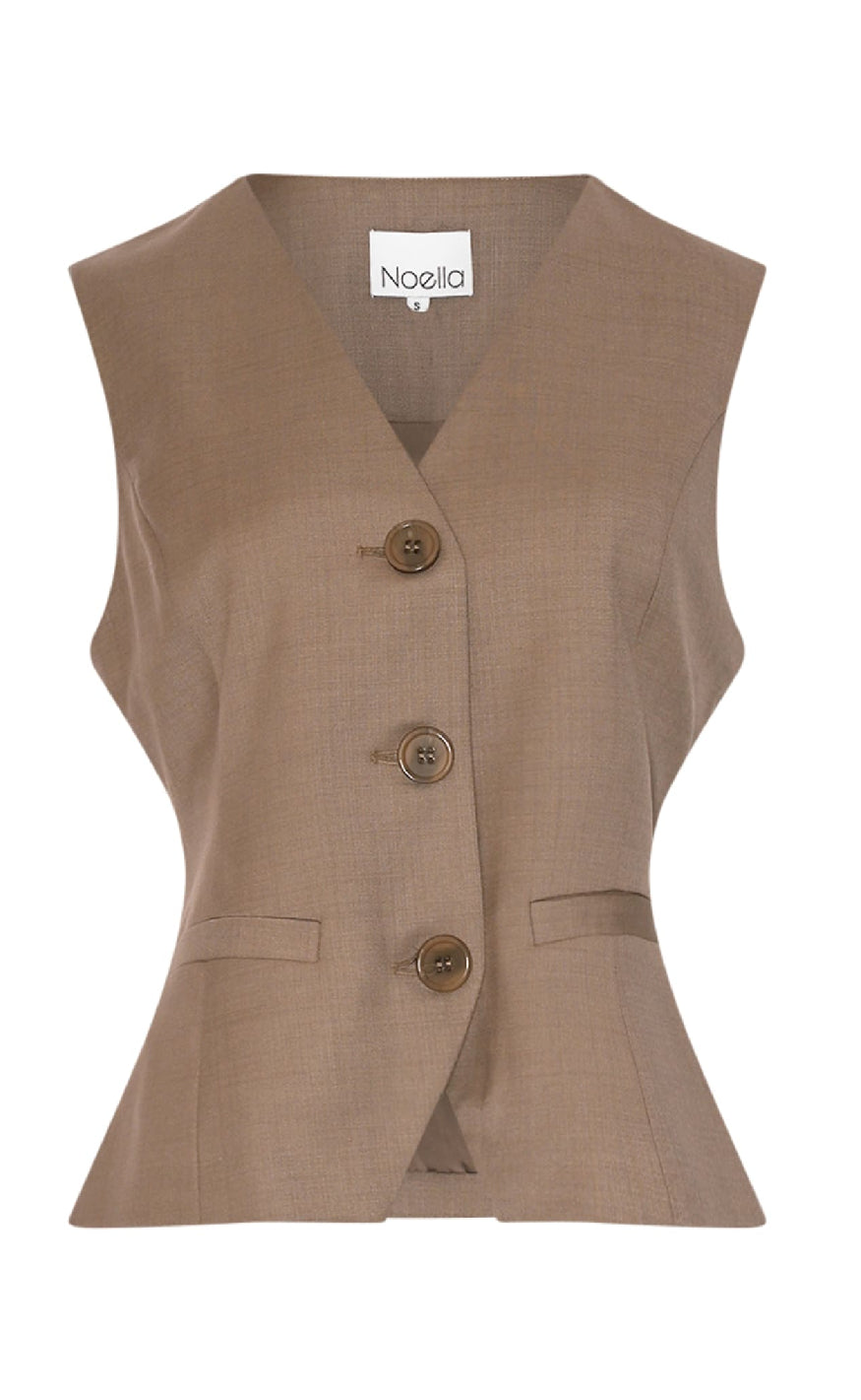 Noella Vest - Kasaundra - Timber Brown