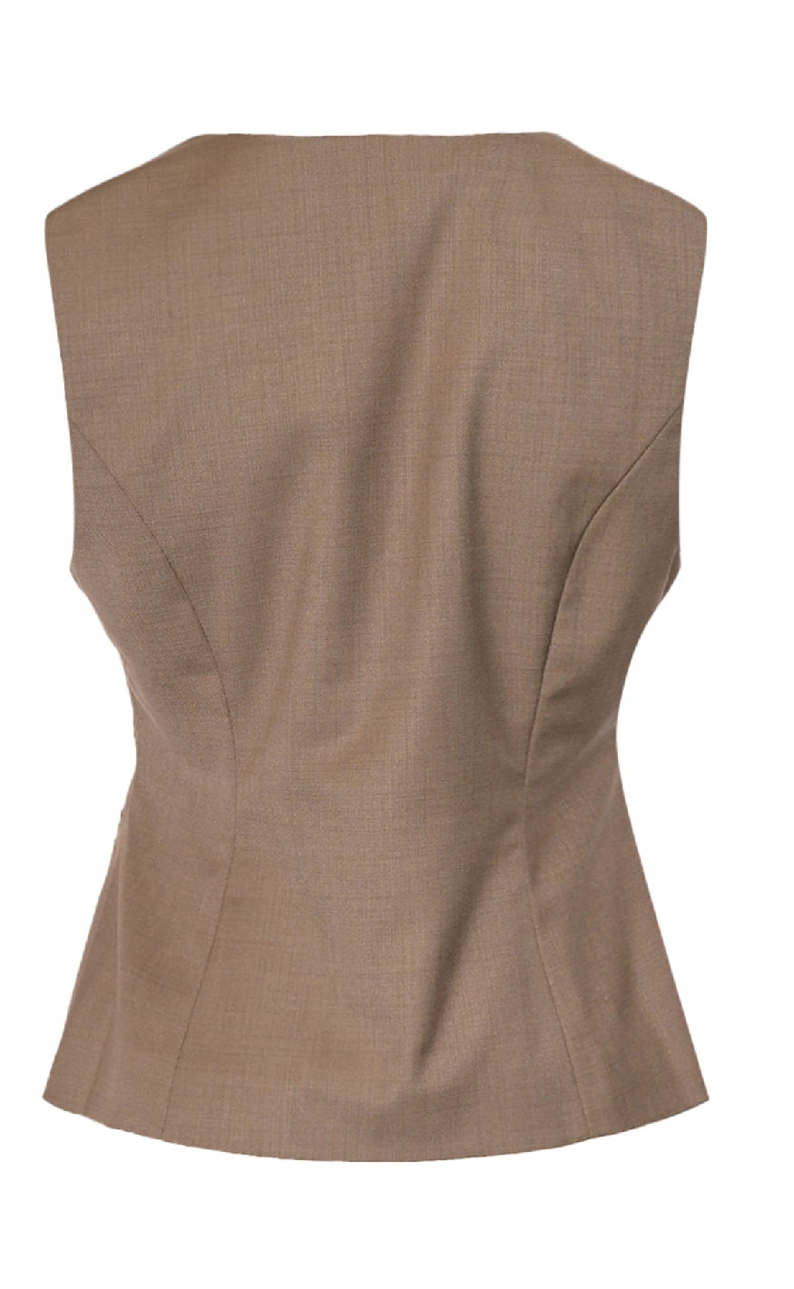 Noella Vest - Kasaundra - Timber Brown