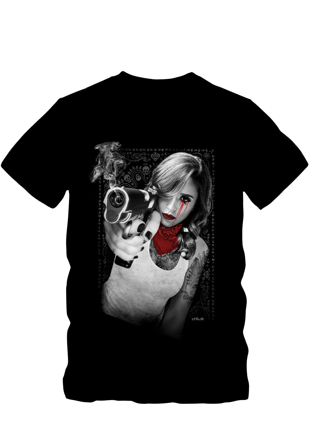 Stillo Woman with Pistol T-shirt