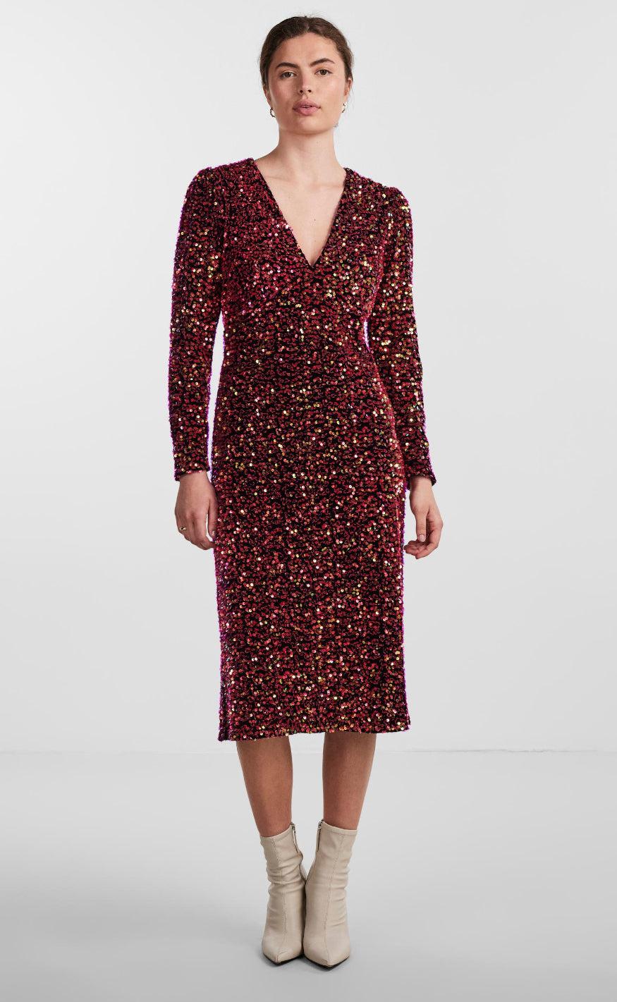 YAS Kjole - Pinko Midi - Black