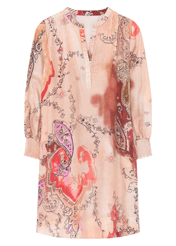 Gustav Sikka knee dress 56517 Kjole - Rose w. pink wall paper print Udsalg