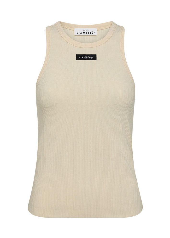 Haute L'Amitie Rib Badge Tank - Almond