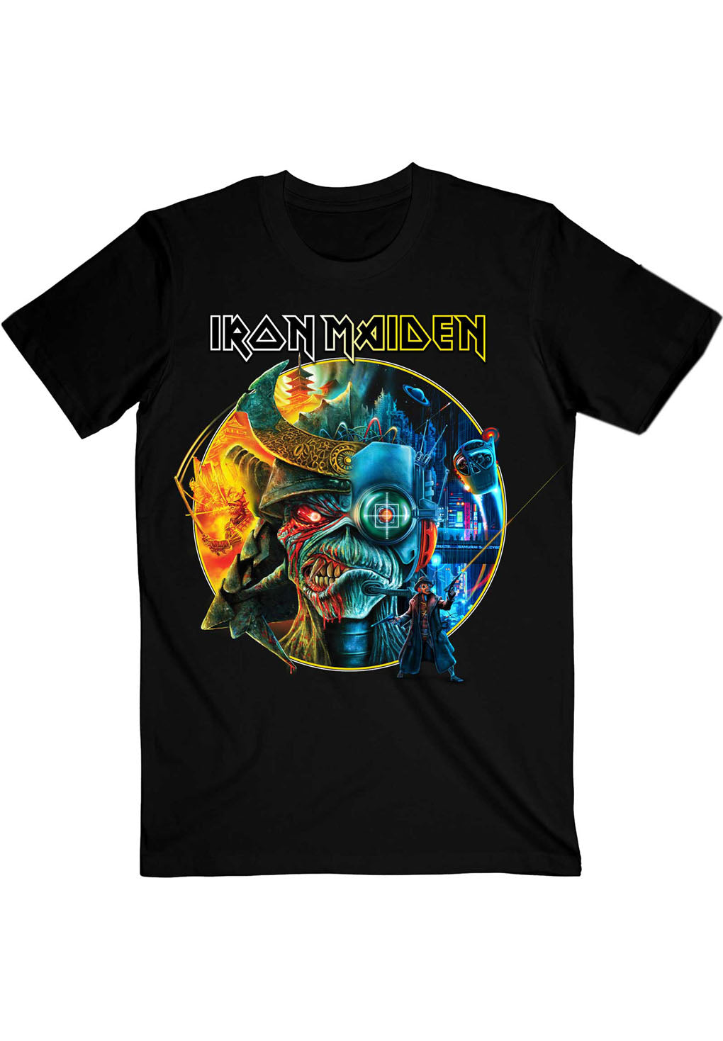 Iron Maiden The Future Past Tour 23 Circle Art T-Shirt