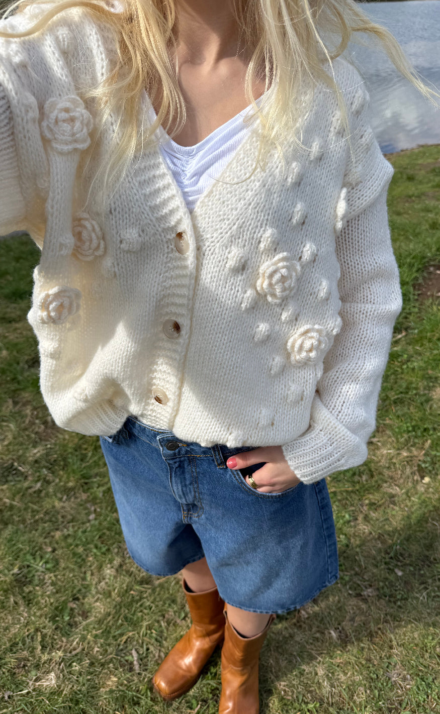 Luxzuz Cardigan - Bendie - Cream