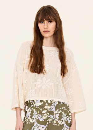 Odd Molly Curtain Sweater - Light Porcelain Online nu