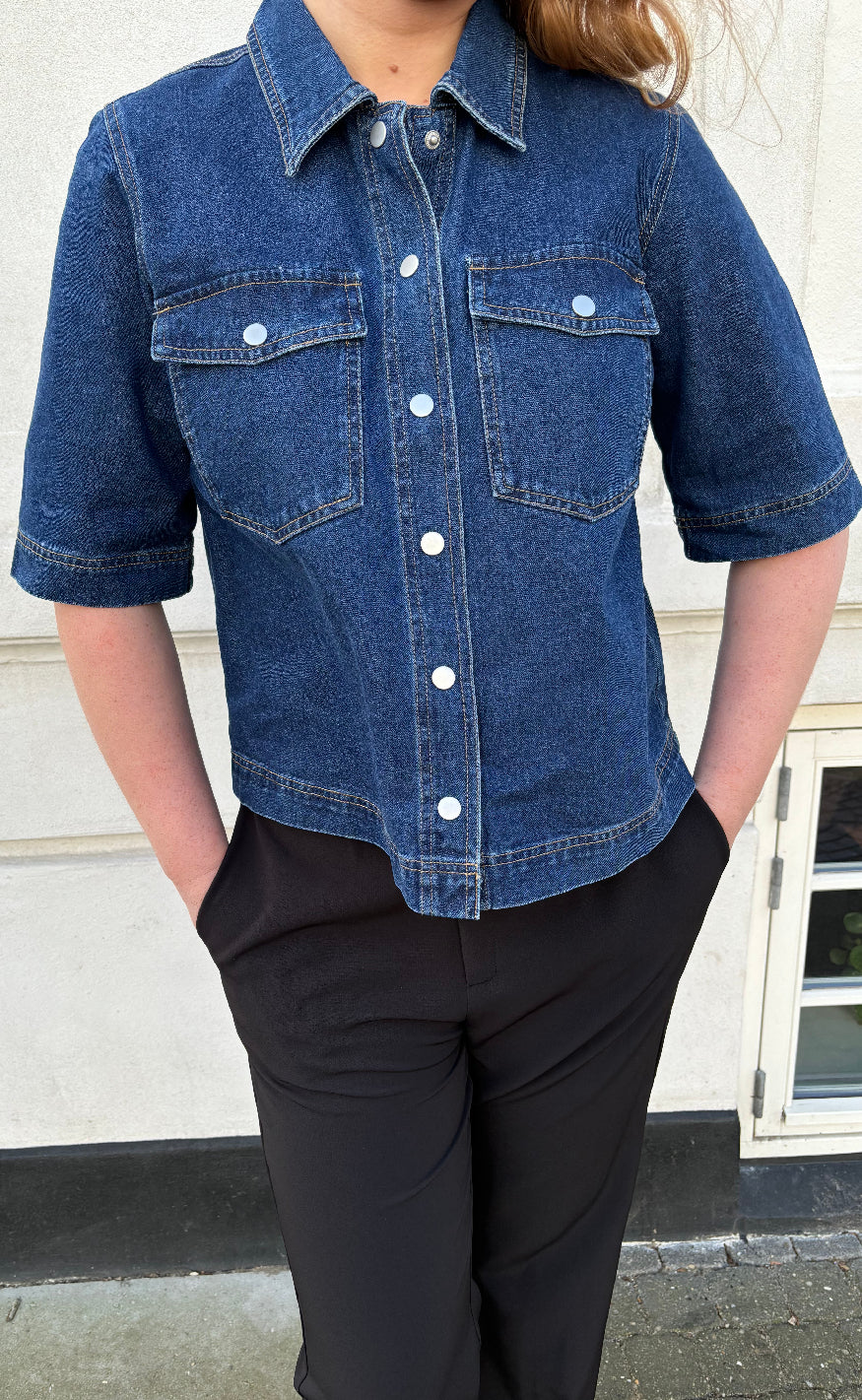 ONLY Skjorte - Belle - Dark Blue Denim Online