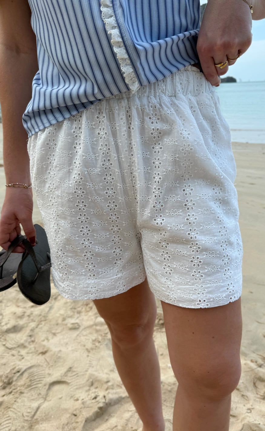 Say INA Copenhagen Shorts - Catja - White Broderie Anglaise