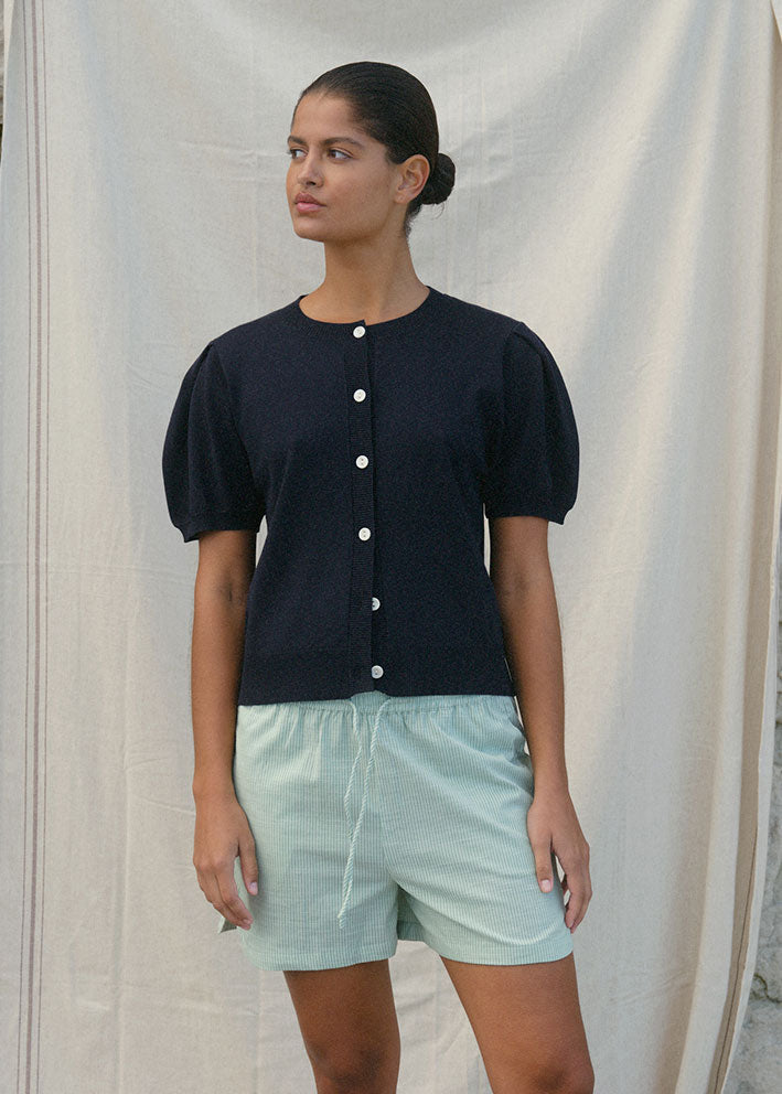 Soft Rebels Marla SS O-neck Cardigan SR325-200 Total Eclipse