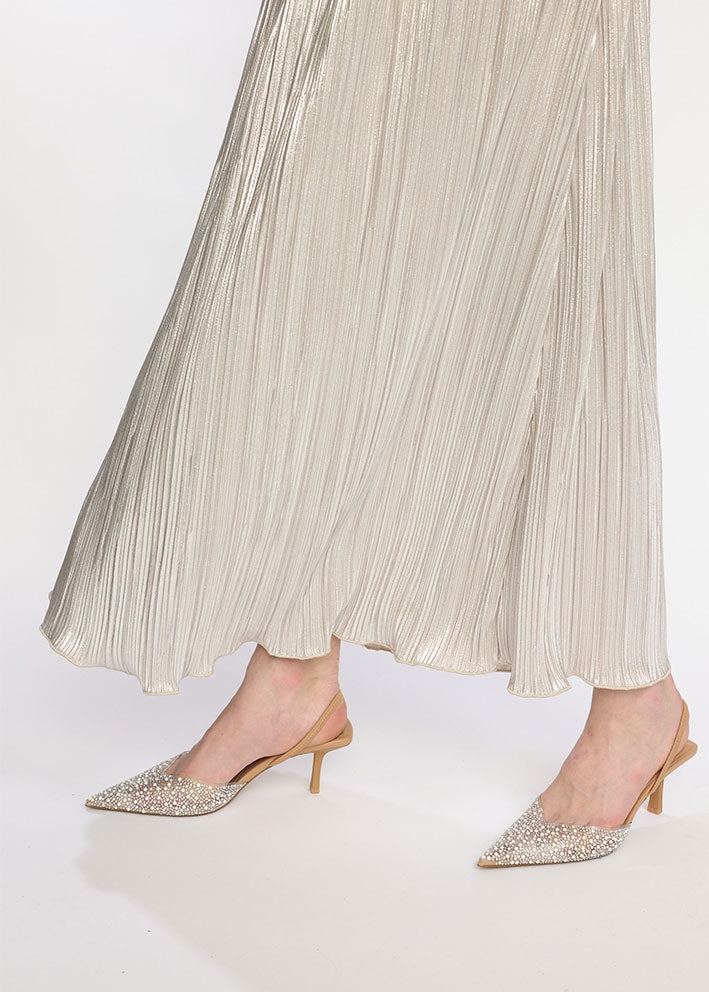 Soft Rebels Nevaeh Skirt SR624-303 Silver Plissé