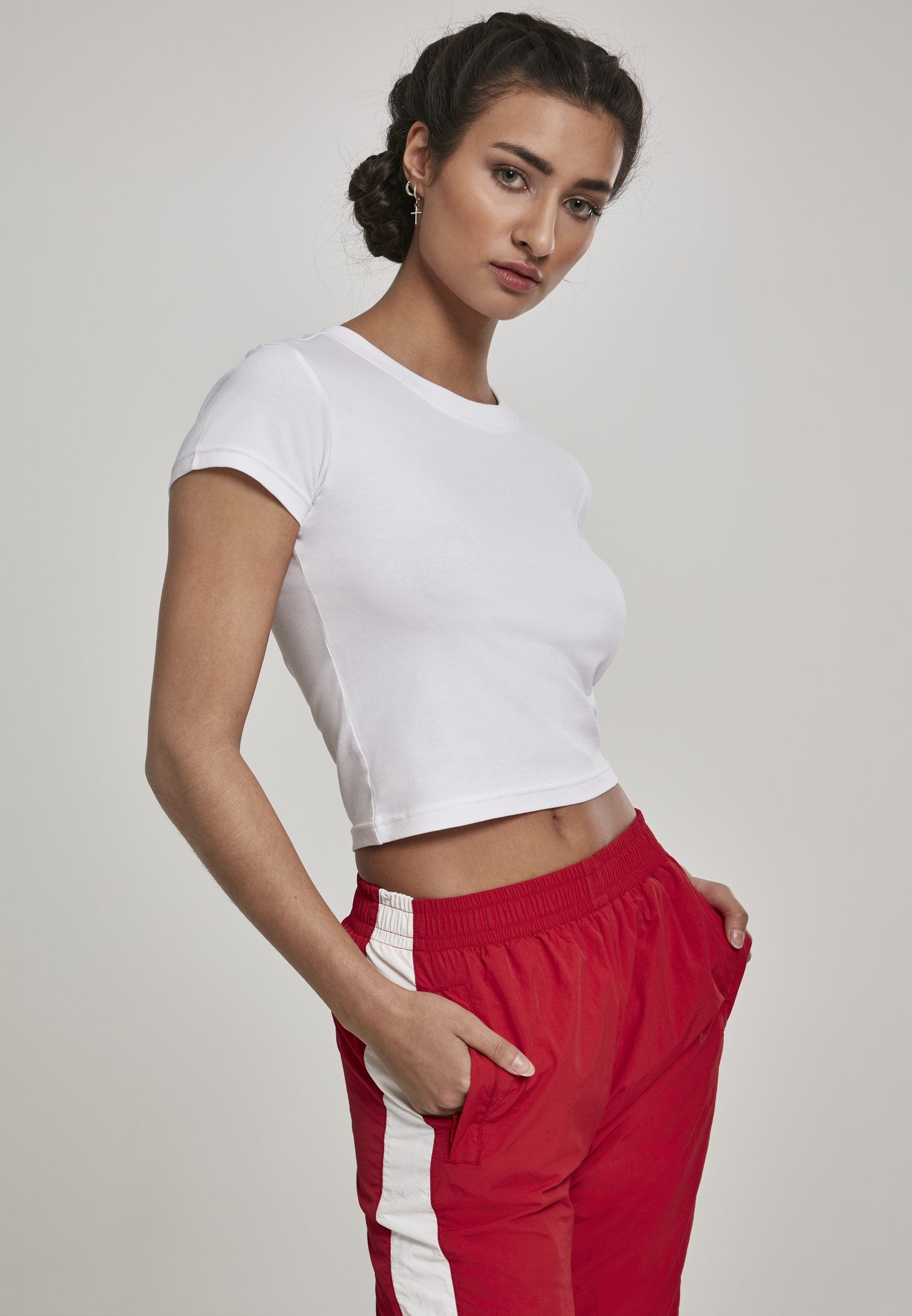 Urban Classics Ladies Stretch Jersey Cropped Tee