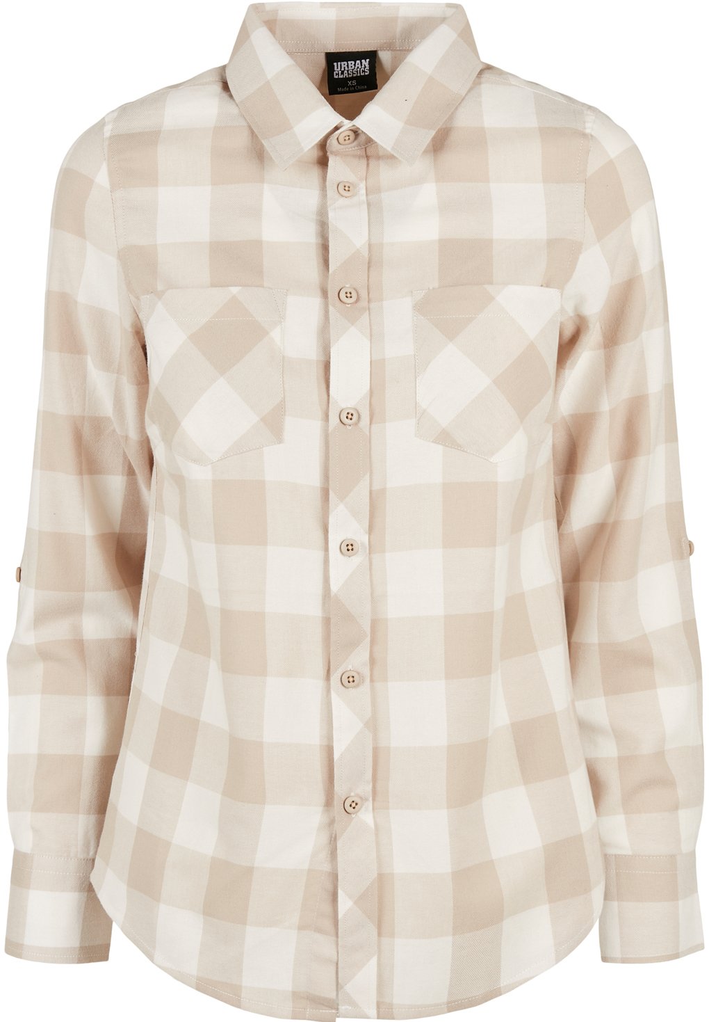 Urban Classics Ladies Turn up Checked Flanell Shirt