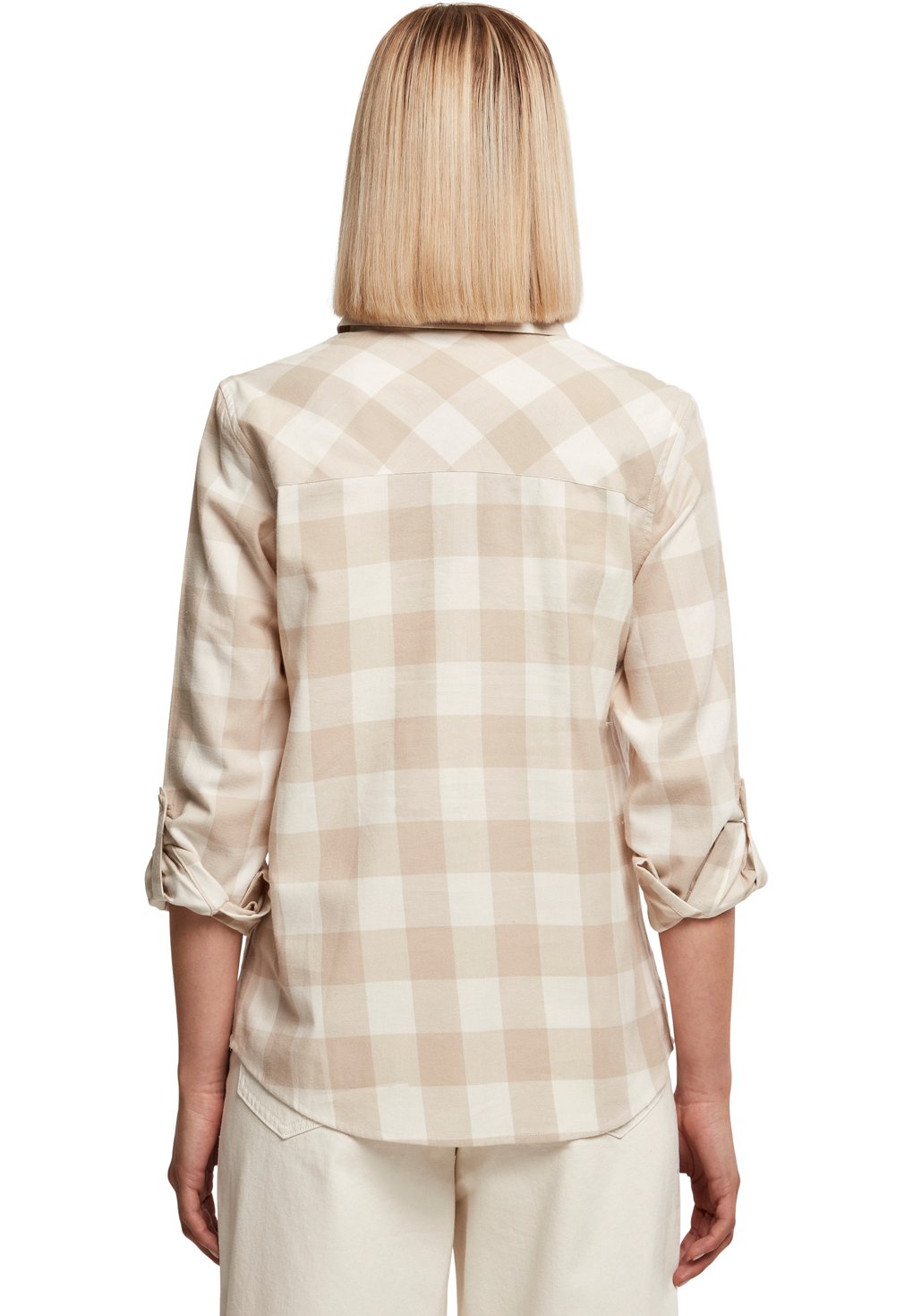 Urban Classics Ladies Turn up Checked Flanell Shirt