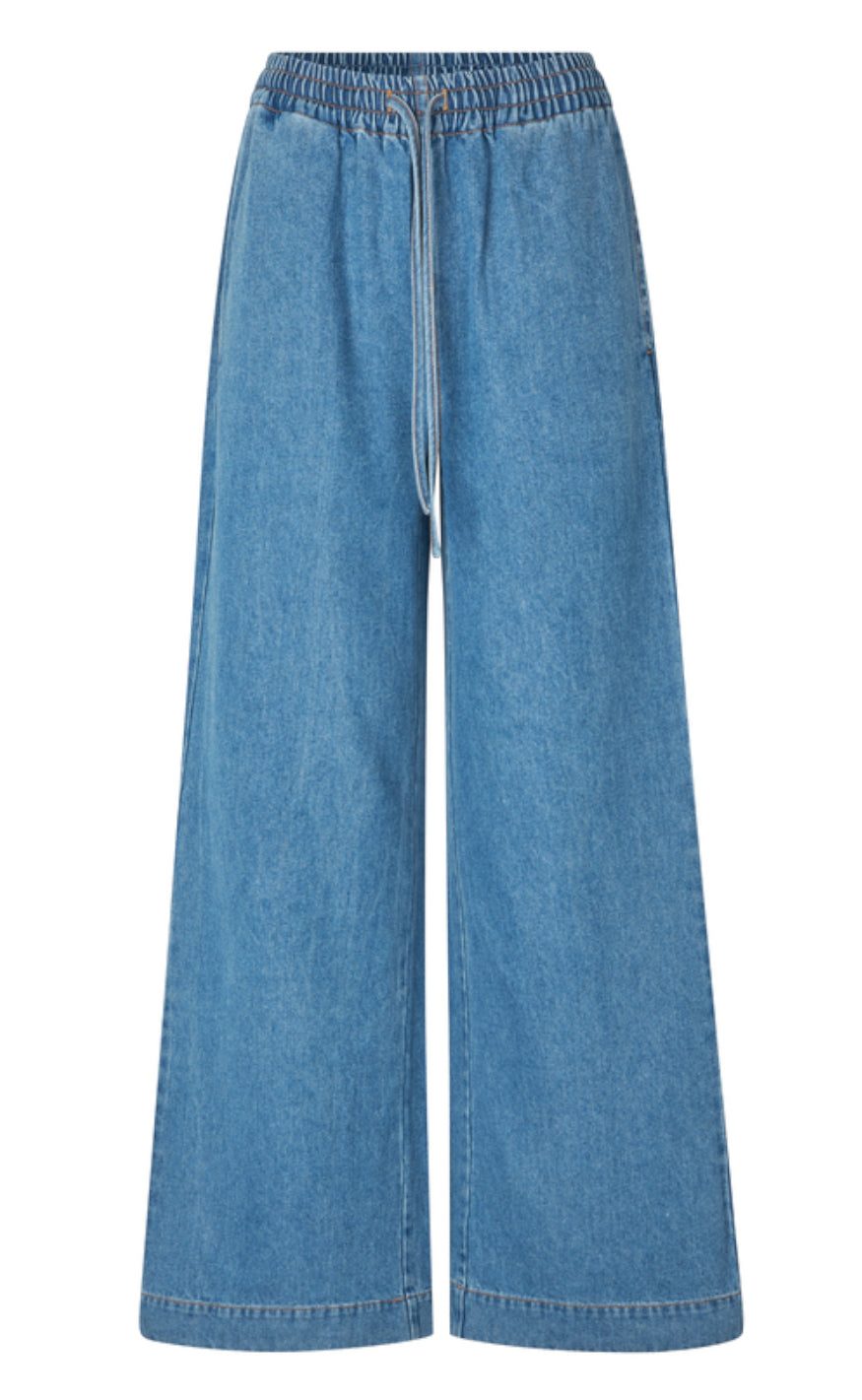 Global Funk Bukser - Casanea-G - Mid Vintage Blue på udsalg
