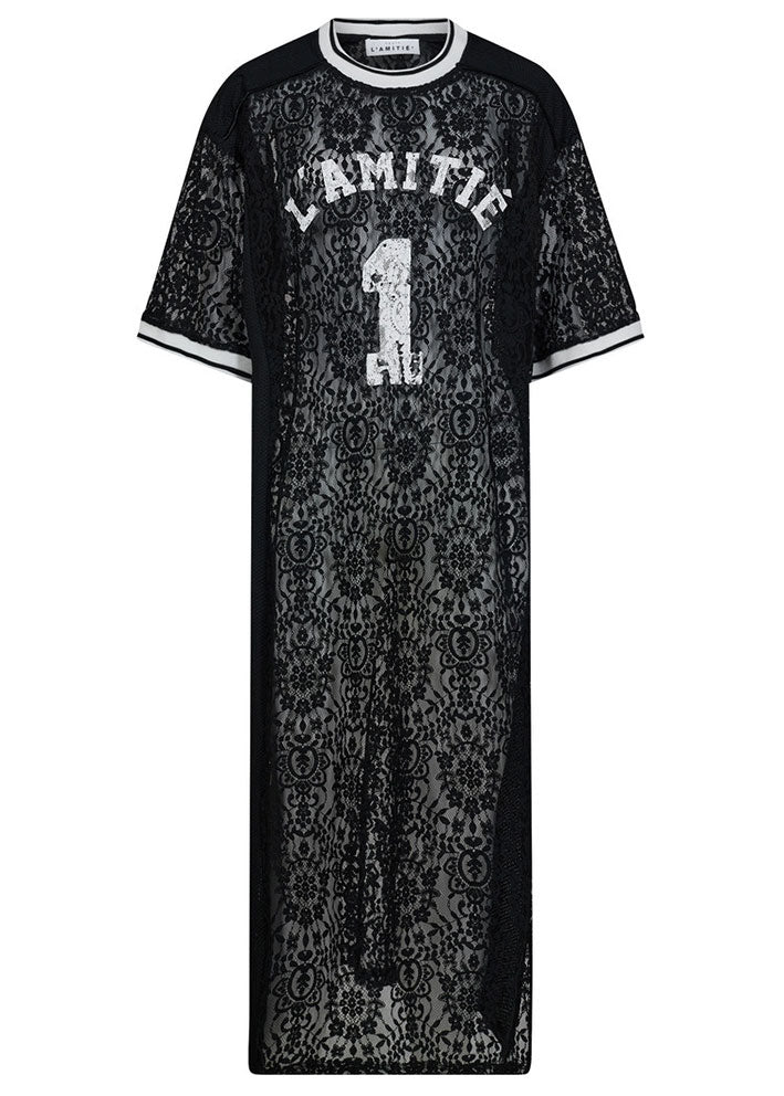 Haute L'amitié Lace Football Dress - Black