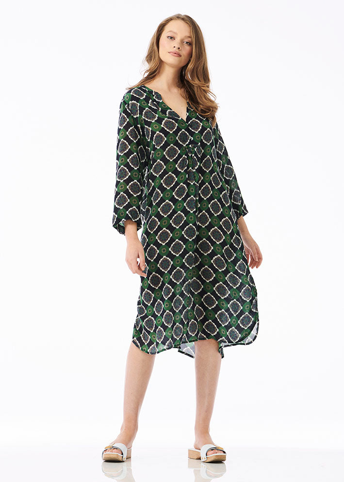 One Season Papy Portugal Viscose Kjole - Emerald Online