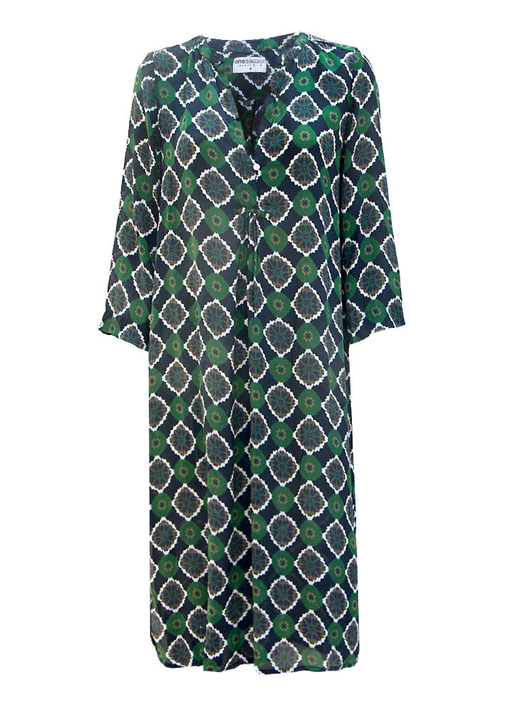 One Season Papy Portugal Viscose Kjole - Emerald Online