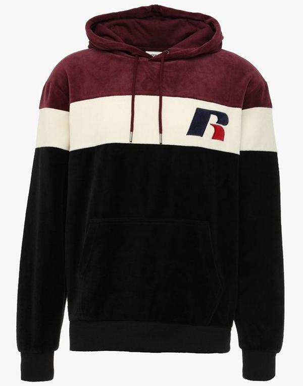 Russell Athletic R Applique Velour Hoody