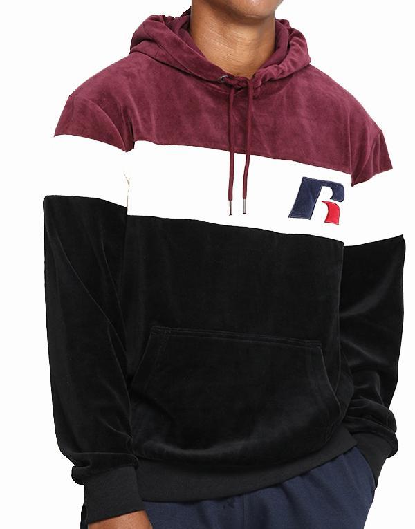 Russell Athletic R Applique Velour Hoody