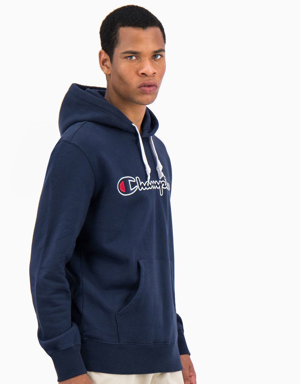 Champion Satin Stitch Script Logo Fleece Hoodie