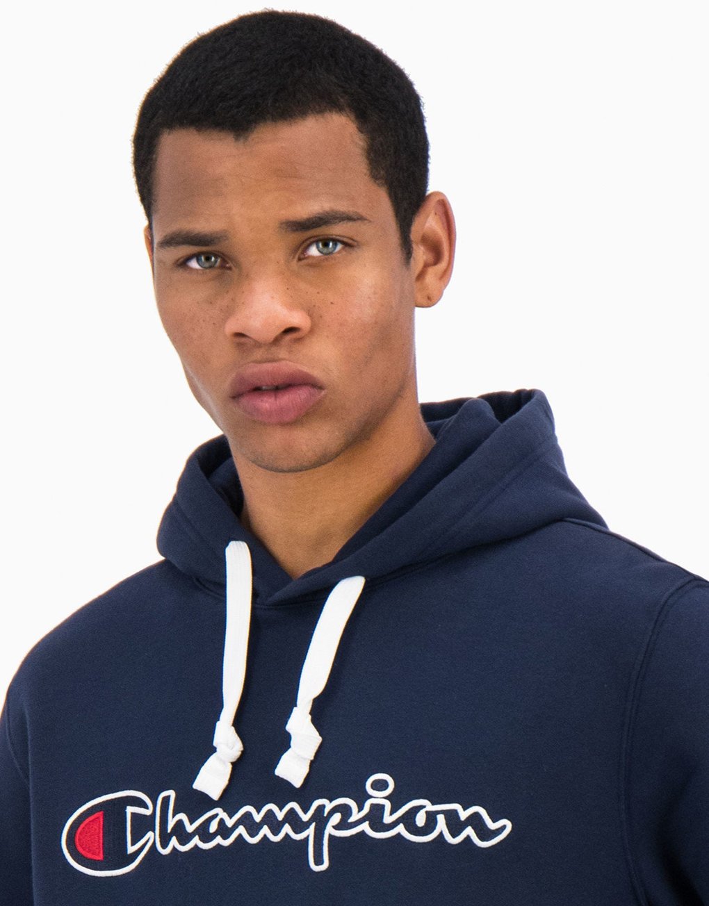 Champion Satin Stitch Script Logo Fleece Hoodie