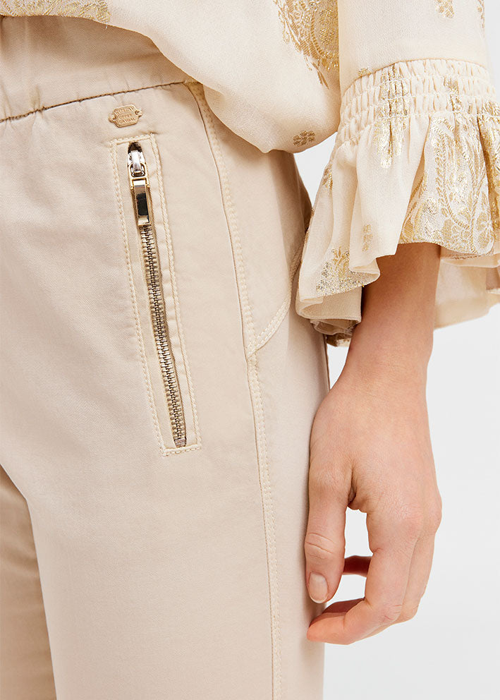 Gustav Dodo 7/8 flare legs 53010 Bukser - Simply Beige Online