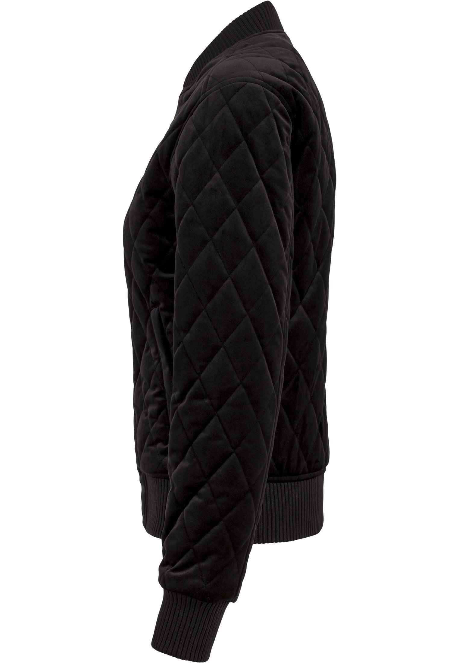 Urban Classics Ladies Diamond Quilt Velvet Jacket Udsalg