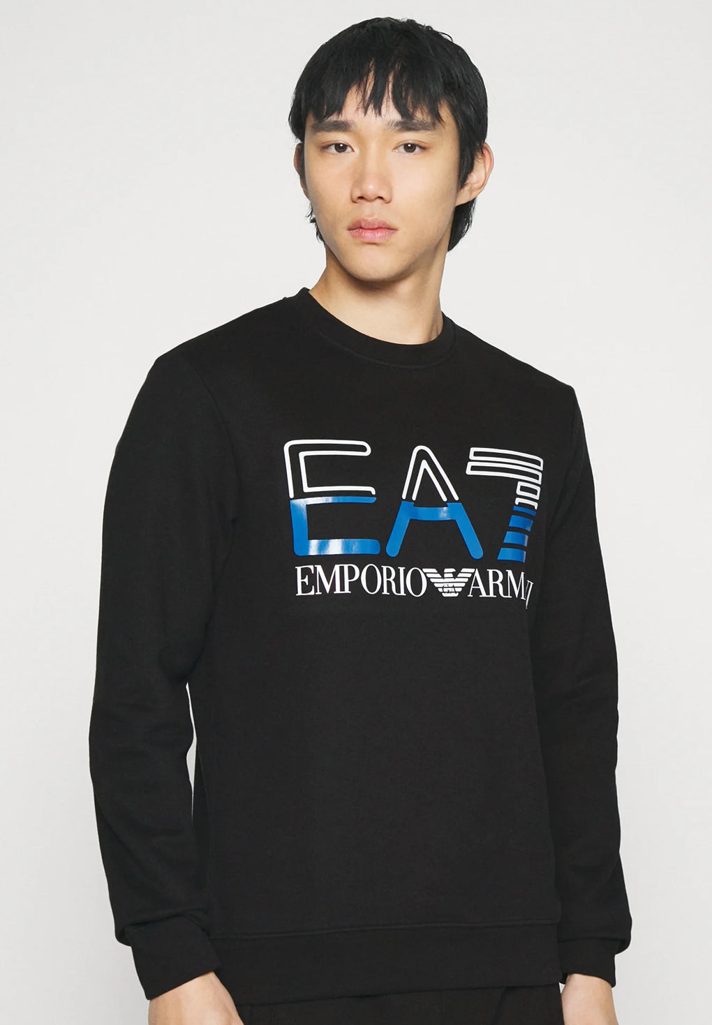 EA7 Cotton-blend hooded Logo Series Sweatshirt